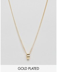 NY:LON Nylon Gold Plated Necklace With Circle