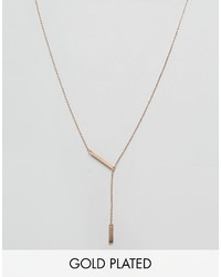 NY:LON Nylon Rose Gold Plated Thread Thru Necklace