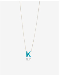Express Opal Block K Initial Necklace