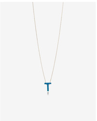 Express Opal Block T Initial Necklace