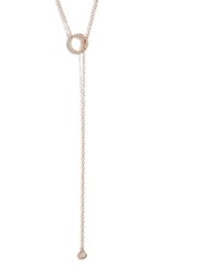 Ef Collection Open Circle Lariat Necklace