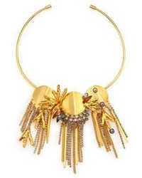 Lizzie Fortunato Palace 6mm Peacock Pearl Cluster Fringe Convertible Collar Necklacepin