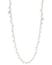 Marco Bicego Paradise Chalcedony 18k Yellow Gold Graduated Long Necklace