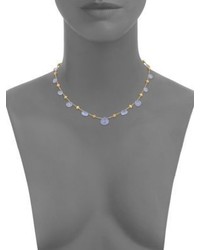 Marco Bicego Paradise Chalcedony 18k Yellow Gold Graduated Short Necklace