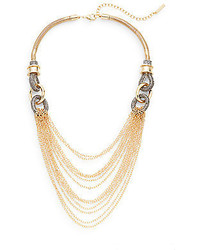 Saks Fifth Avenue Pav Link Multi Chain Necklace