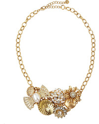 Lydell NYC Pearly Crystal Cluster Statet Necklace