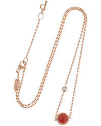 Piaget Possession 18 Karat Gold Carnelian And Diamond Necklace
