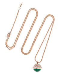 Piaget Possession 18 Karat Gold Diamond And Malachite Necklace