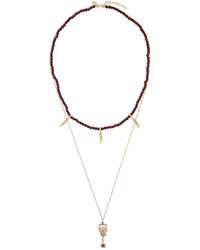 Iosselliani Puro Satyr Red Agate Double Necklace