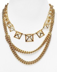 Rebecca Minkoff Pyramid Cut Out Statet Necklace 18