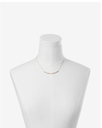 Express Rainbow Curved Pave Necklace