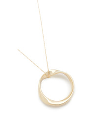 Adina Reyter 14k Gold Large Twist Circle Necklace