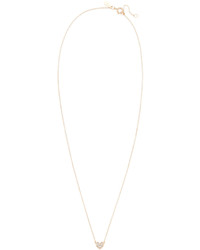 Adina Reyter Super Tiny Pave Folded Heart Necklace