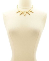 Charlotte Russe Rhinestone Lucite Triangle Statet Necklace