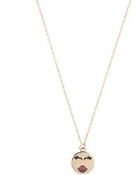 Alison Lou Ruby Yellow Gold Mwah Necklace