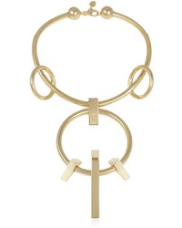 Schield Geometrical Love Brass Necklace