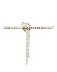 Miu Miu Silver And Gold Crystal Necklace