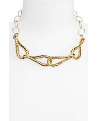 Simon Sebbag Hammered Link Collar Necklace Gold