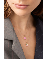 Alison Lou Small Bashful Enameled 14 Karat Gold Necklace One Size