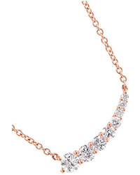Anita Ko Small Floating 18 Karat Rose Gold Diamond Necklace One Size