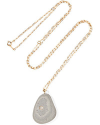 Cvc Stones Sol De Mayo 18 Karat Gold Stone And Diamond Necklace