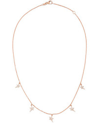 Diane Kordas Star 18 Karat Rose Gold Diamond Necklace