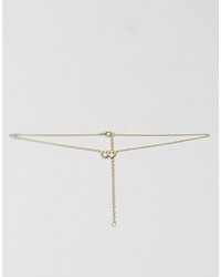 Asos Sterling Silver Gold Plated Gemini Necklace