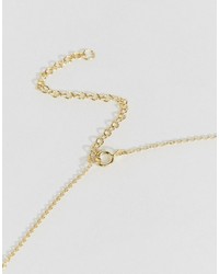Asos Sterling Silver Gold Plated Gemini Necklace