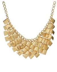 Style&co. Necklace Gold Tone Textured Statet Necklace
