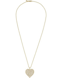 Sydney Evan Supersize Heart 14 Karat Gold Diamond Necklace