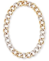 Pomellato Tango 18k Rose Gold Link Necklace With Diamonds