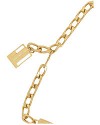 Lanvin Tasseled Gold Tone Swarovski Crystal Necklace