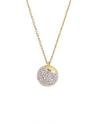 Marco Bicego Tennis 18k Gold Pav Diamond Ball Necklace