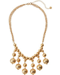 Lydell NYC Textured Golden Ball Bead Drop Necklace