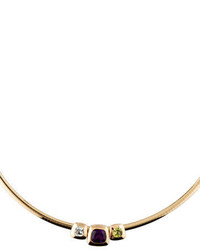 Chanel Three Gemstone Collar Necklace