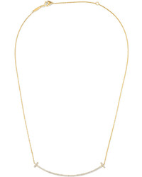 Tiffany & Co. Tiffany Co T Smile 16 18 18 Karat Gold Diamond Necklace