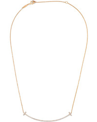Tiffany & Co. Tiffany Co T Smile 18 Karat Rose Gold Diamond Necklace