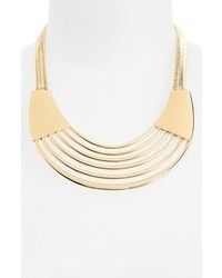 Topshop Cutout Bar Collar Necklace Gold