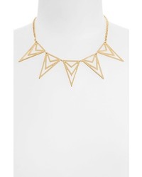 Topshop Cutout Geometric Necklace Gold