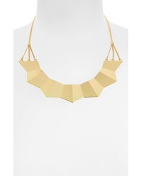 Topshop Ridged Necklace Gold