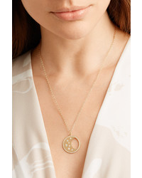 Andrea Fohrman Waning Waxing Moon Phase 14 Karat Gold Diamond Necklace One Size