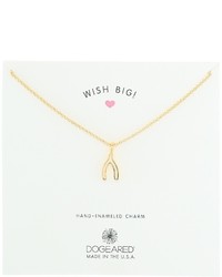 Dogeared Wish Big Enamel Wishbone Necklace Necklace