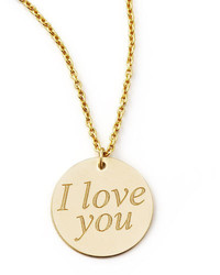 Roberto Coin Yellow Gold I Love You Necklace