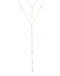 Shashi Zirconia Dangle Lariat Necklace