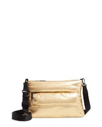 Gold Nylon Crossbody Bag