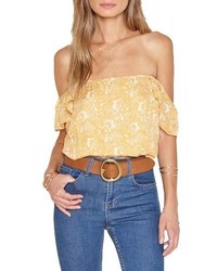 Amuse Society Mariposa Off The Shoulder Woven Top