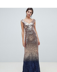 City Goddess Tall Ombre Sequin Maxi Dress As Pic