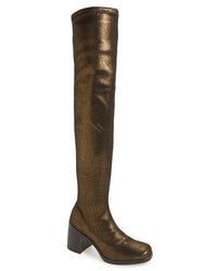 Gold Over The Knee Boots