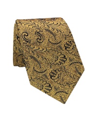 Gold Paisley Silk Tie