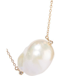 Mizuki 14 Karat Gold Pearl And Diamond Necklace One Size